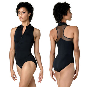 Danz N Motion Scuba Tank Leotard with Sheer Back with zip front
