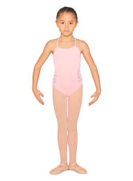 Bloch Girl's Camisole Heart Mesh Flower back Leotard