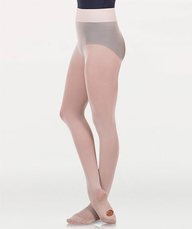 Body Wrappers Girl's Wide Knit Waist TotalSTRETCH® Convertible Tights