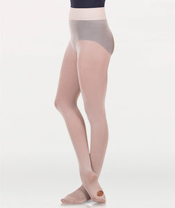 Body Wrappers Girl's Wide Knit Waist TotalSTRETCH® Convertible Tights