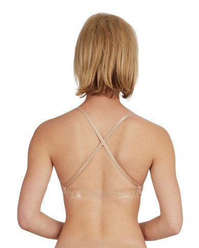 ChicBack Bra, Interchangeable Straps, Lycra, For Open Back Dress or Top - S  - Nude 
