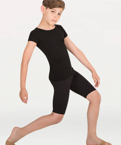 Body Wrappers Boy's Black Knee Length Pant