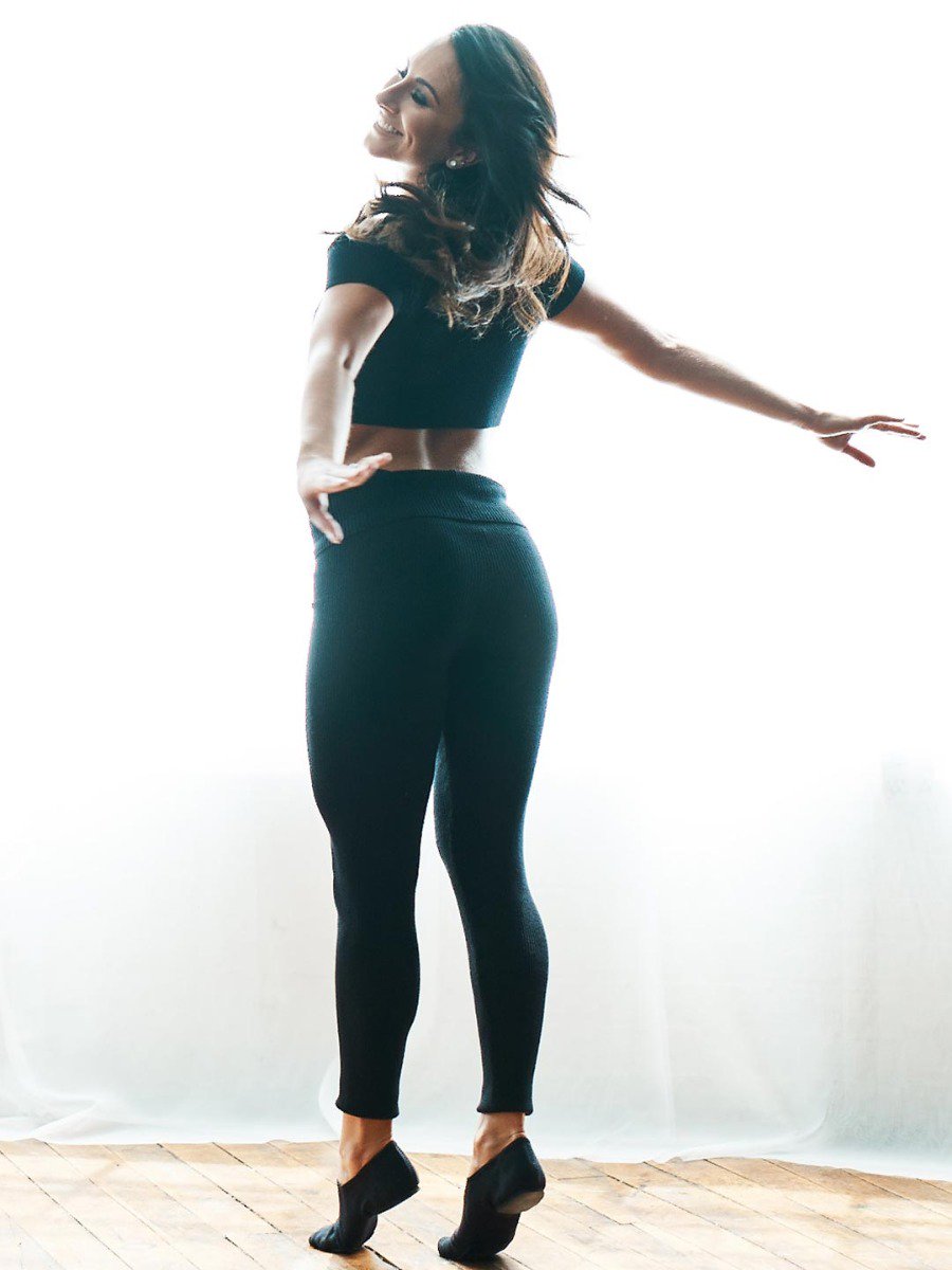 Ribbed sweater leggings top